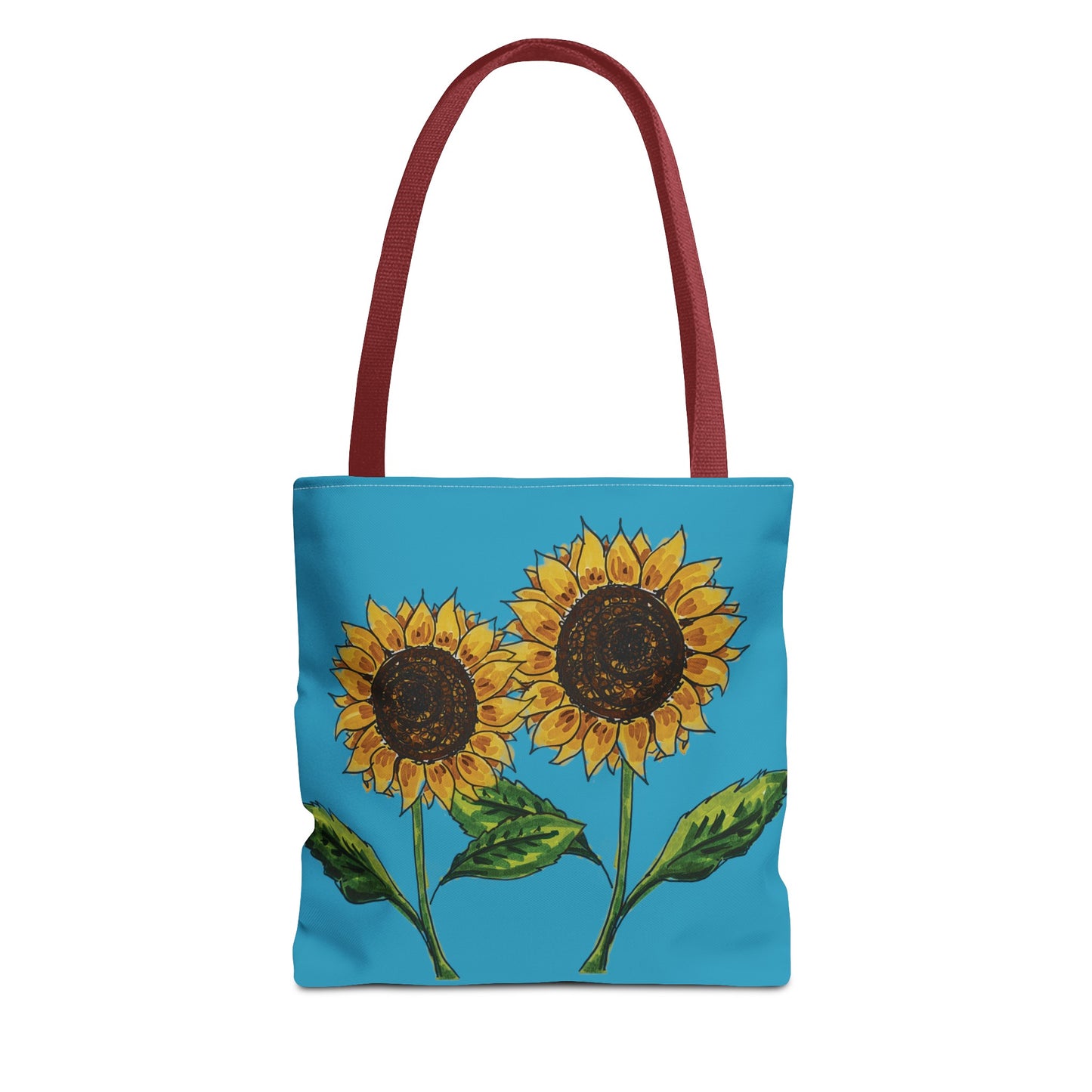 Copy of sunflowers tote with my own drawings - blue