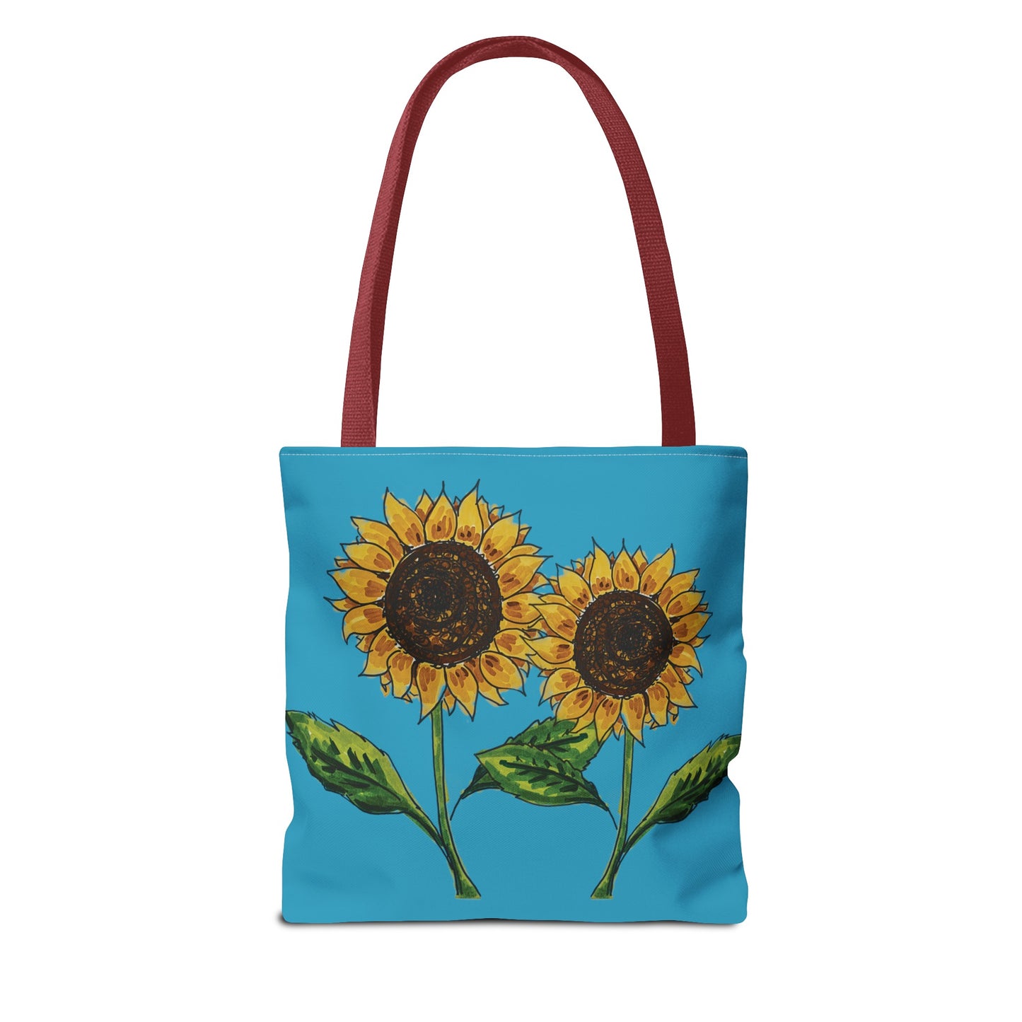 Copy of sunflowers tote with my own drawings - blue