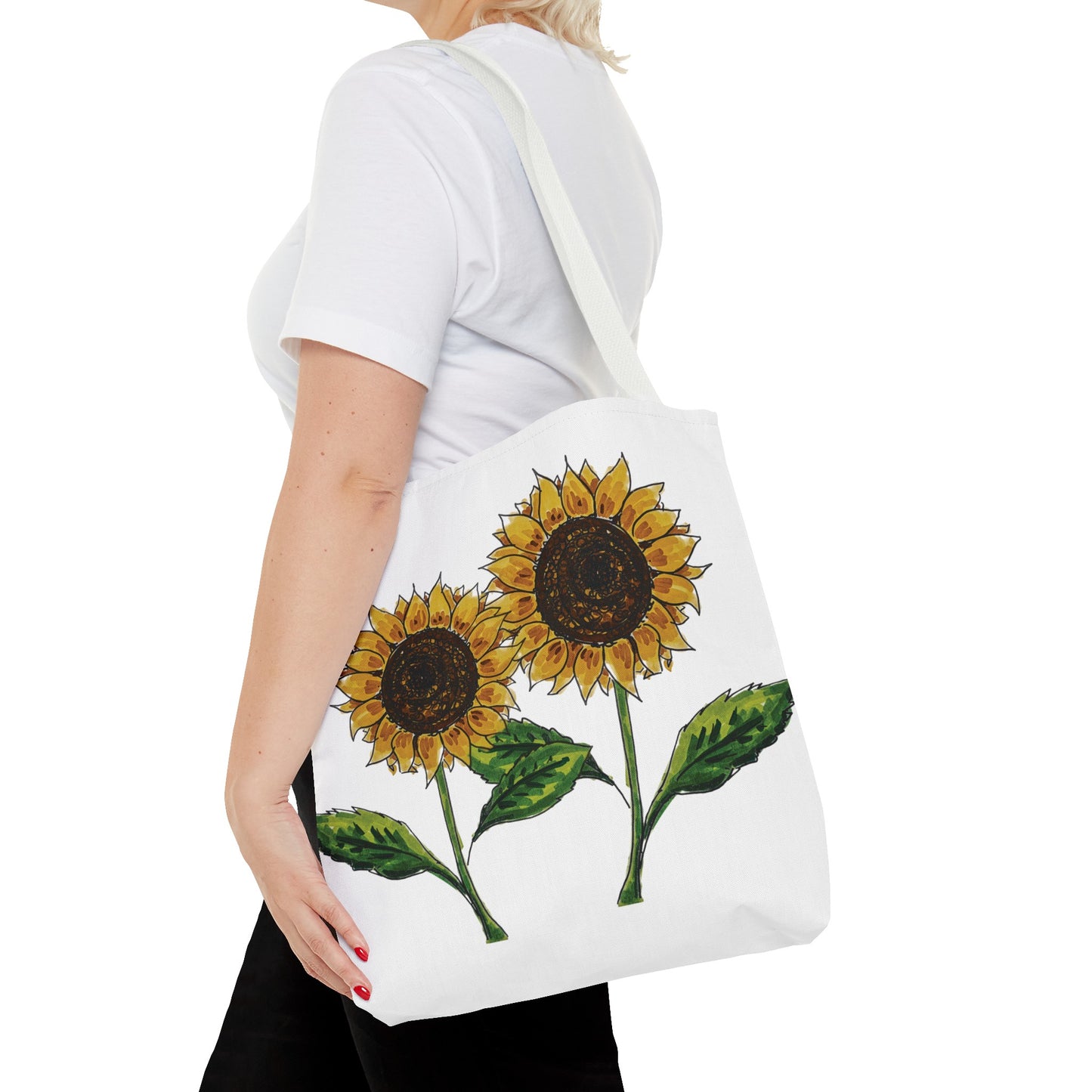 sunflowers tote with my own drawings