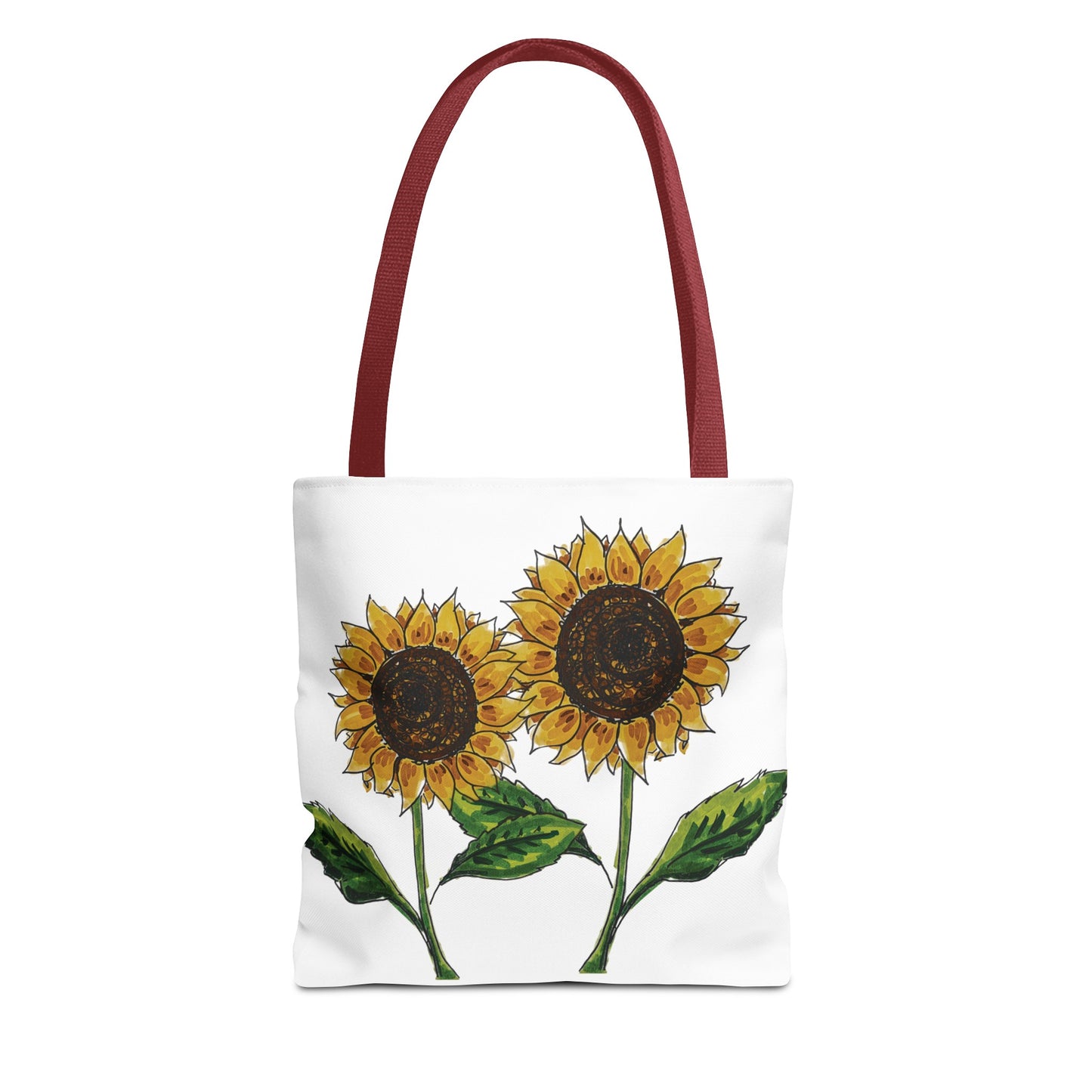 sunflowers tote with my own drawings