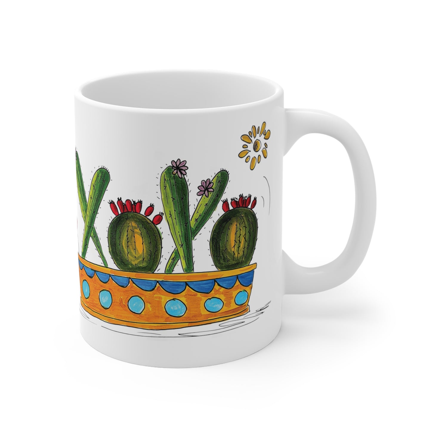 Hugs and Kisses cactus Coffee mug