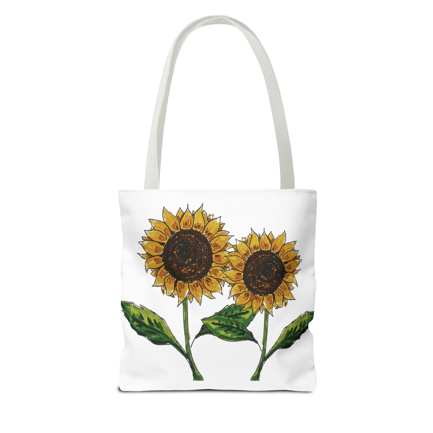 sunflowers tote with my own drawings