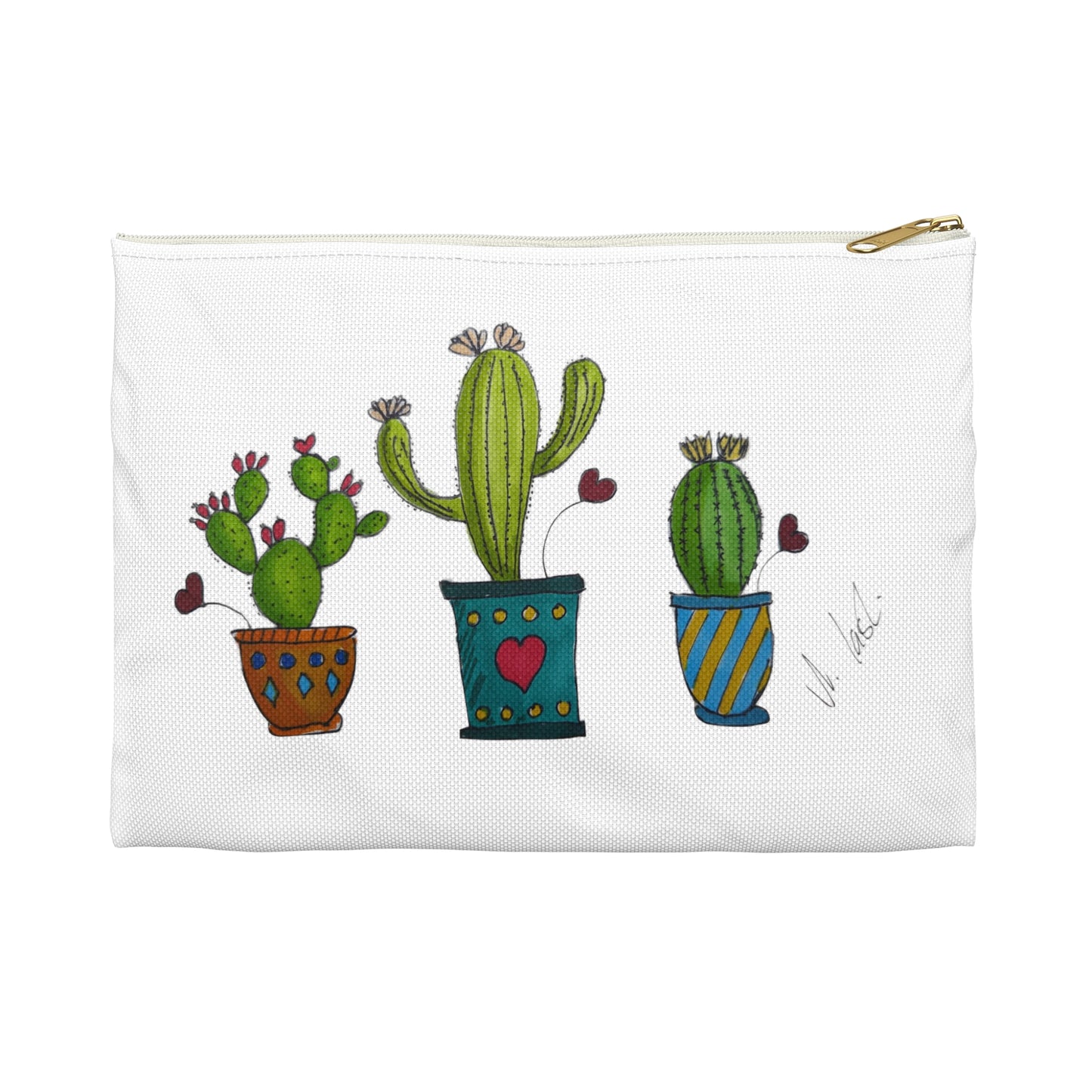 Cute Cactus Coin Purse pouch with my original art