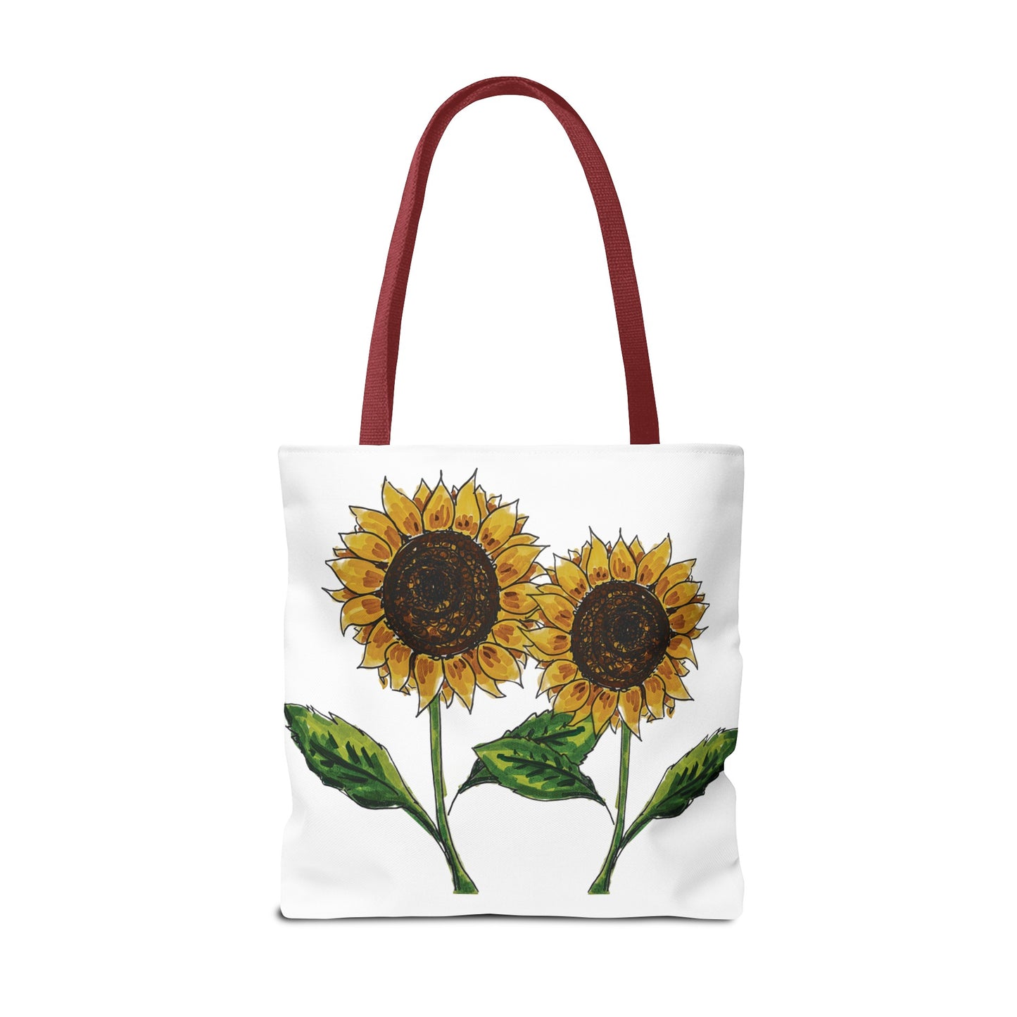 sunflowers tote with my own drawings