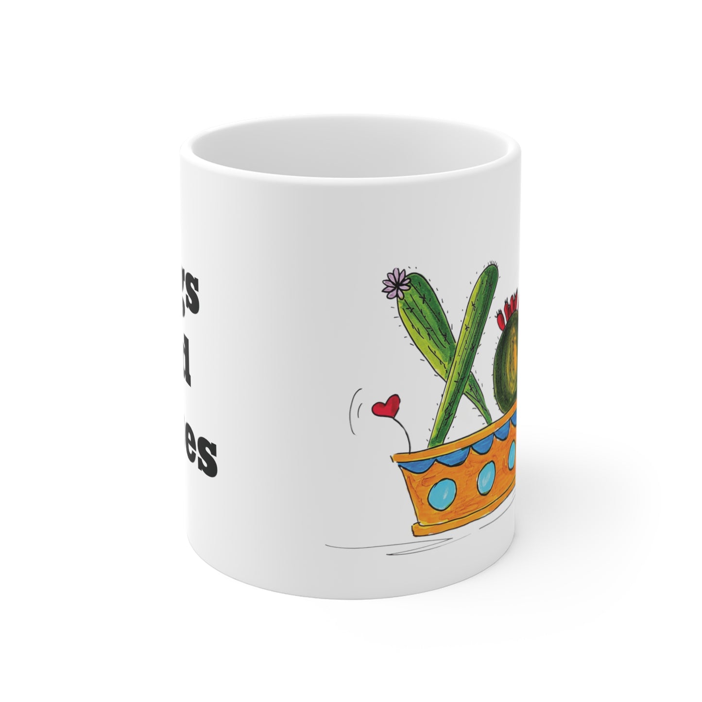 Hugs and Kisses cactus Coffee mug