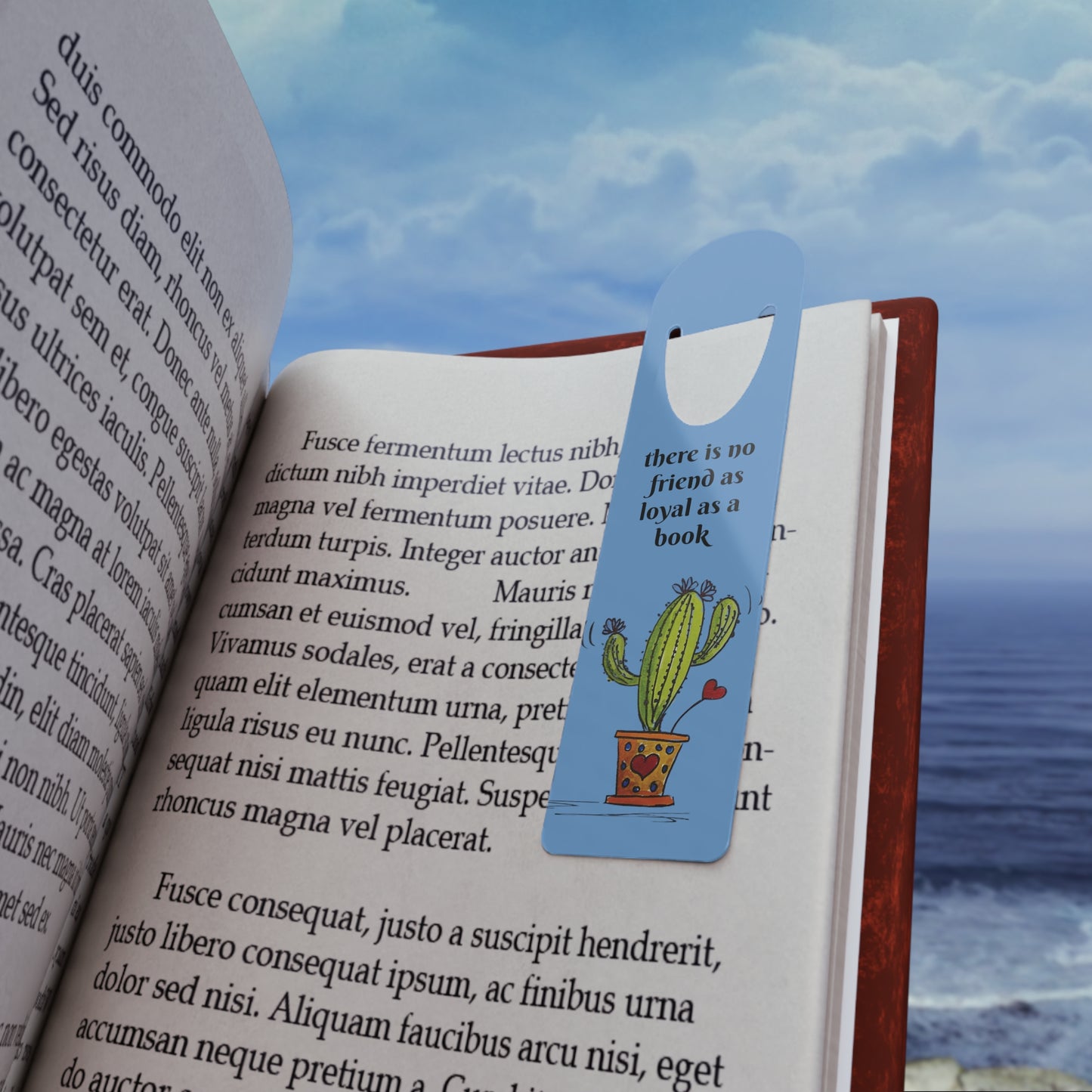 Cactus Bookmark - blue