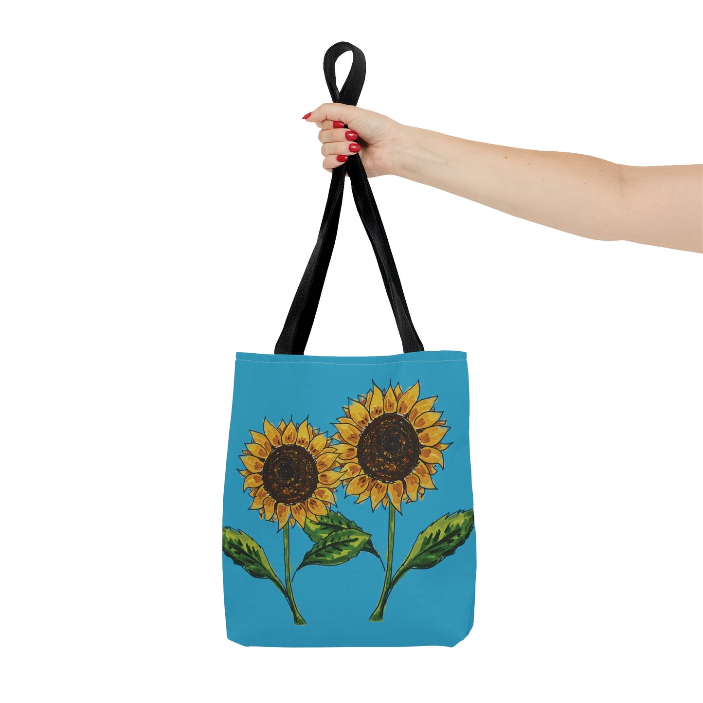 Copy of sunflowers tote with my own drawings - blue