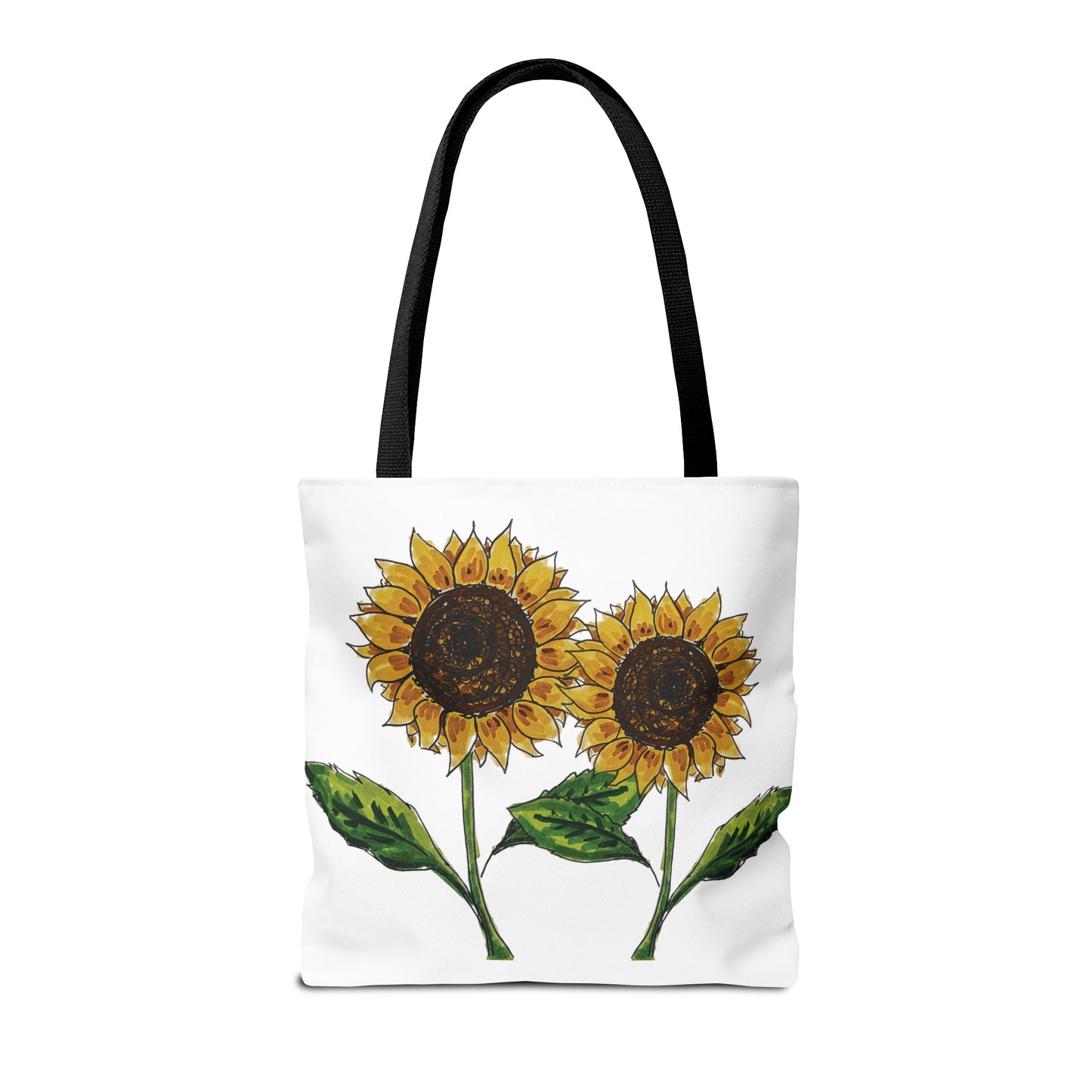 sunflowers tote with my own drawings