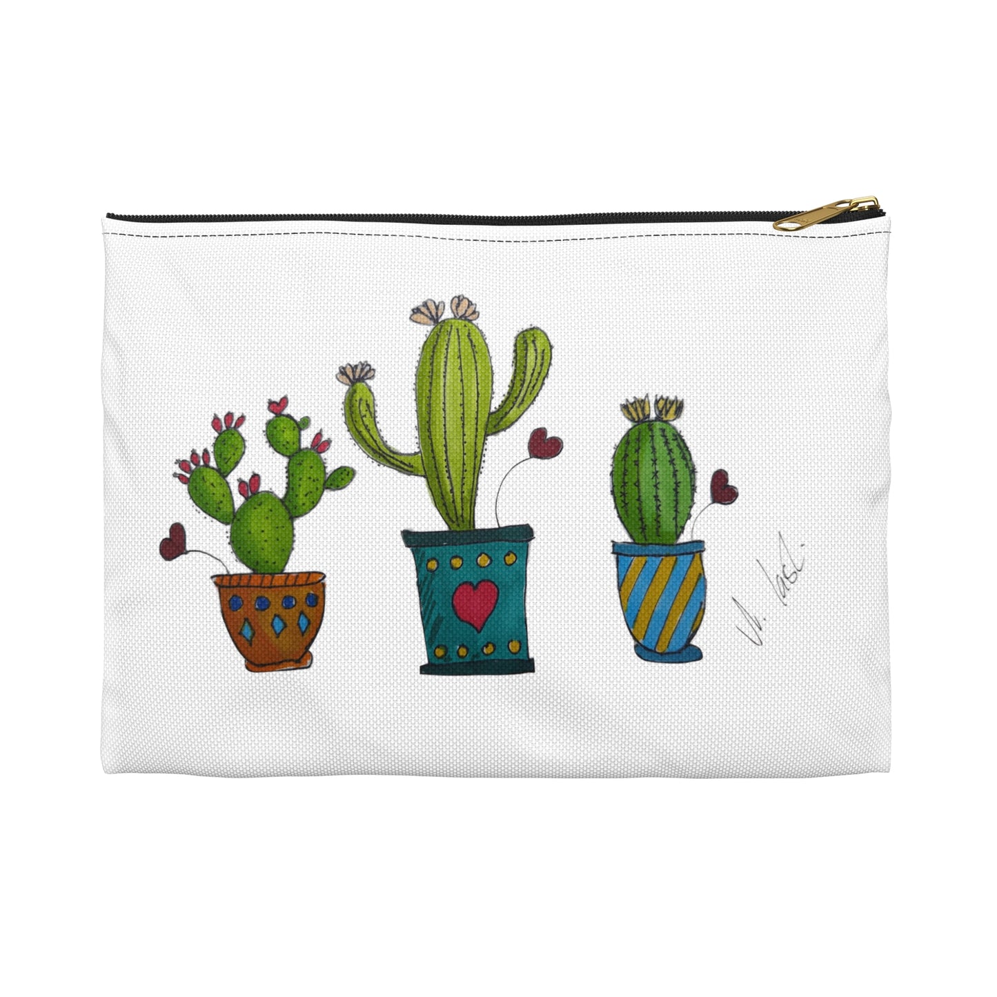 Cute Cactus Coin Purse pouch with my original art