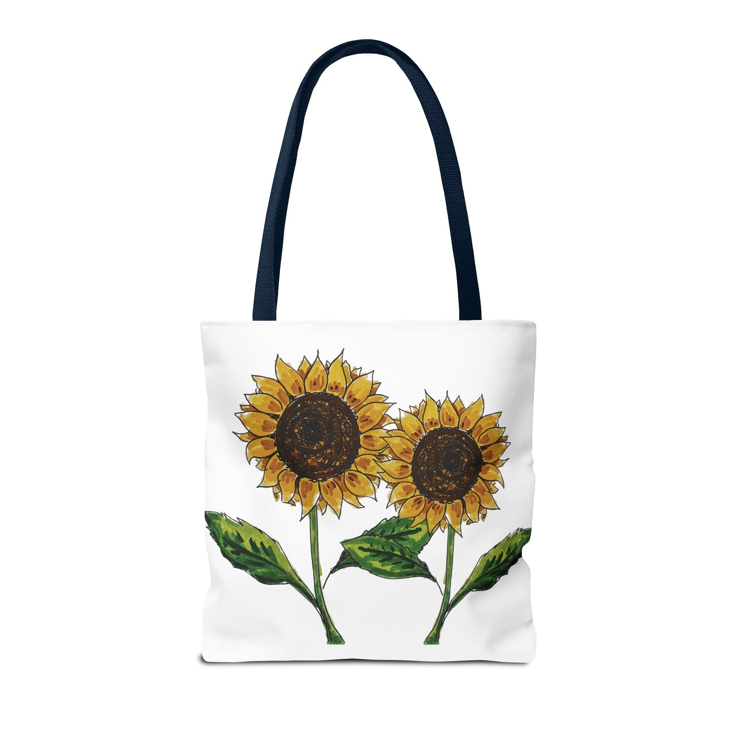 sunflowers tote with my own drawings