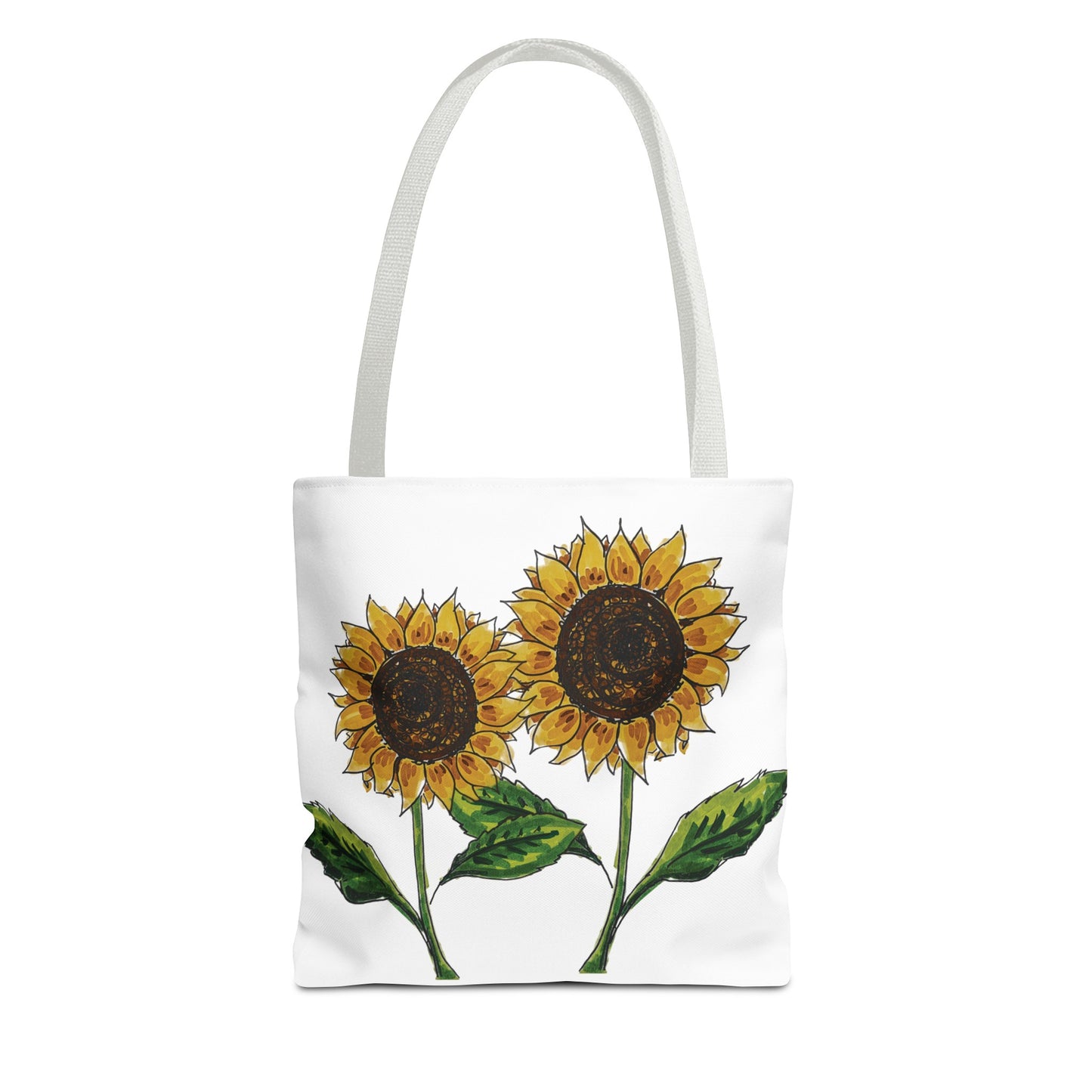 sunflowers tote with my own drawings