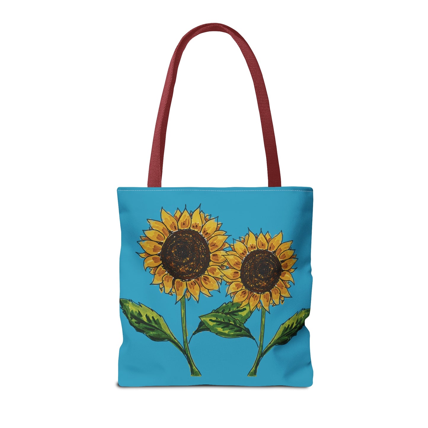 Copy of sunflowers tote with my own drawings - blue