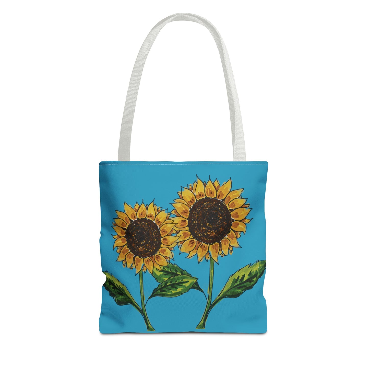 Copy of sunflowers tote with my own drawings - blue