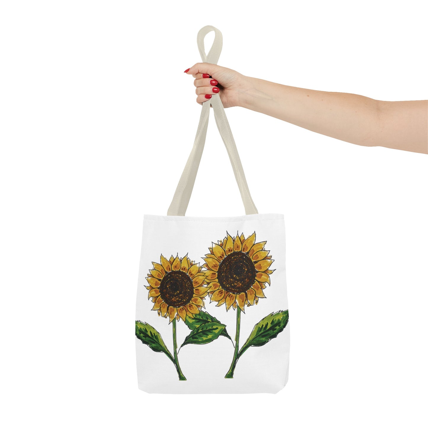 sunflowers tote with my own drawings