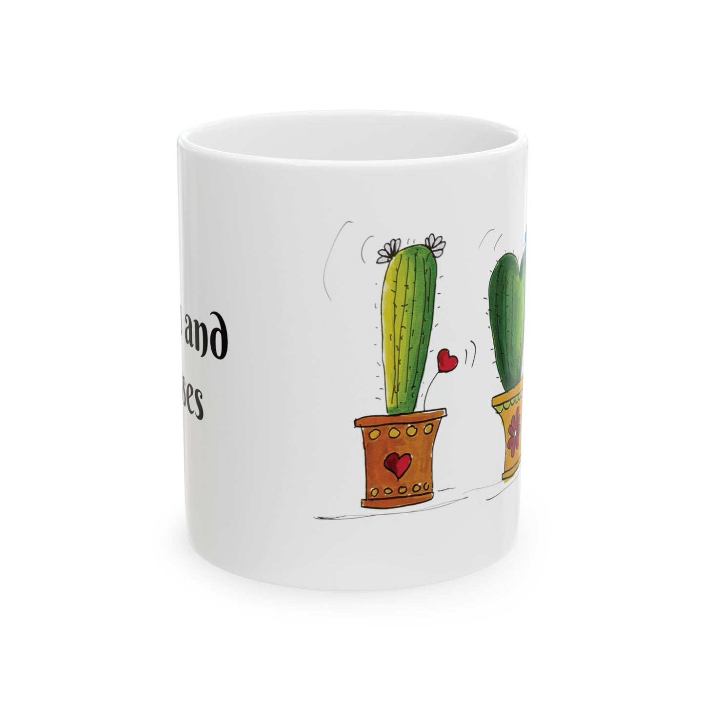 Hugs and Kisses Mug with cactus