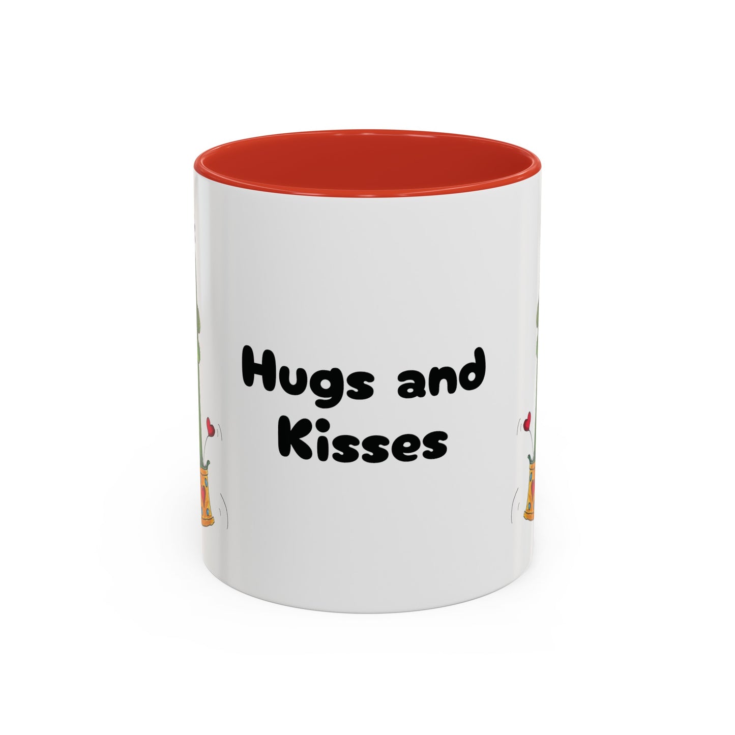 Hugs and Kisses Saguaro Cactus coffee mug with my doodle art