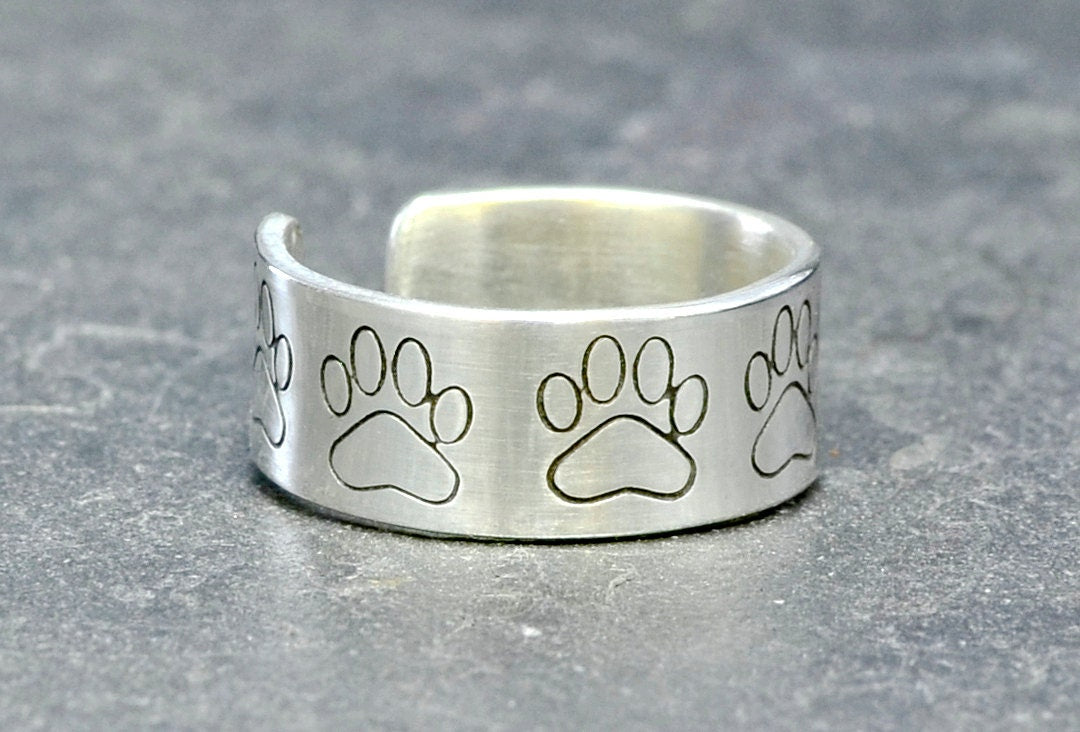 Sterling Silver Paw Design Toe Ring