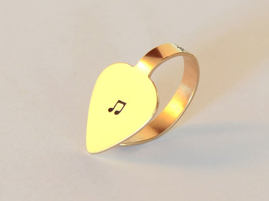 Bronze Thumb Pick with Music Note or Personalized Finger Pick - TP204