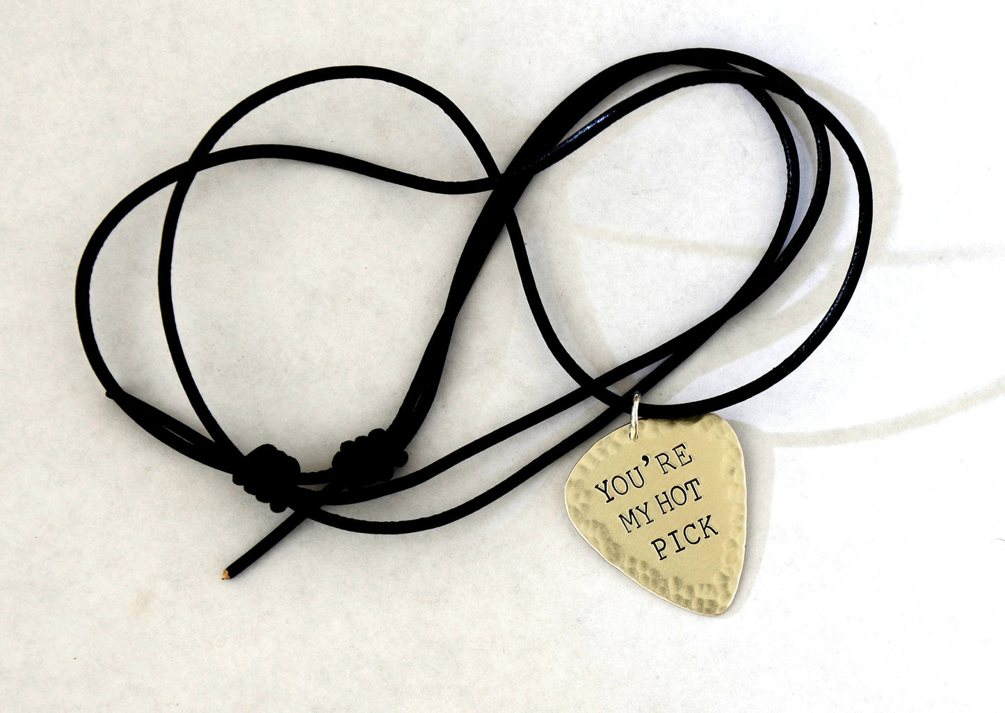 You're My Hot Pick Guitar Pick Necklace in Sterling Silver