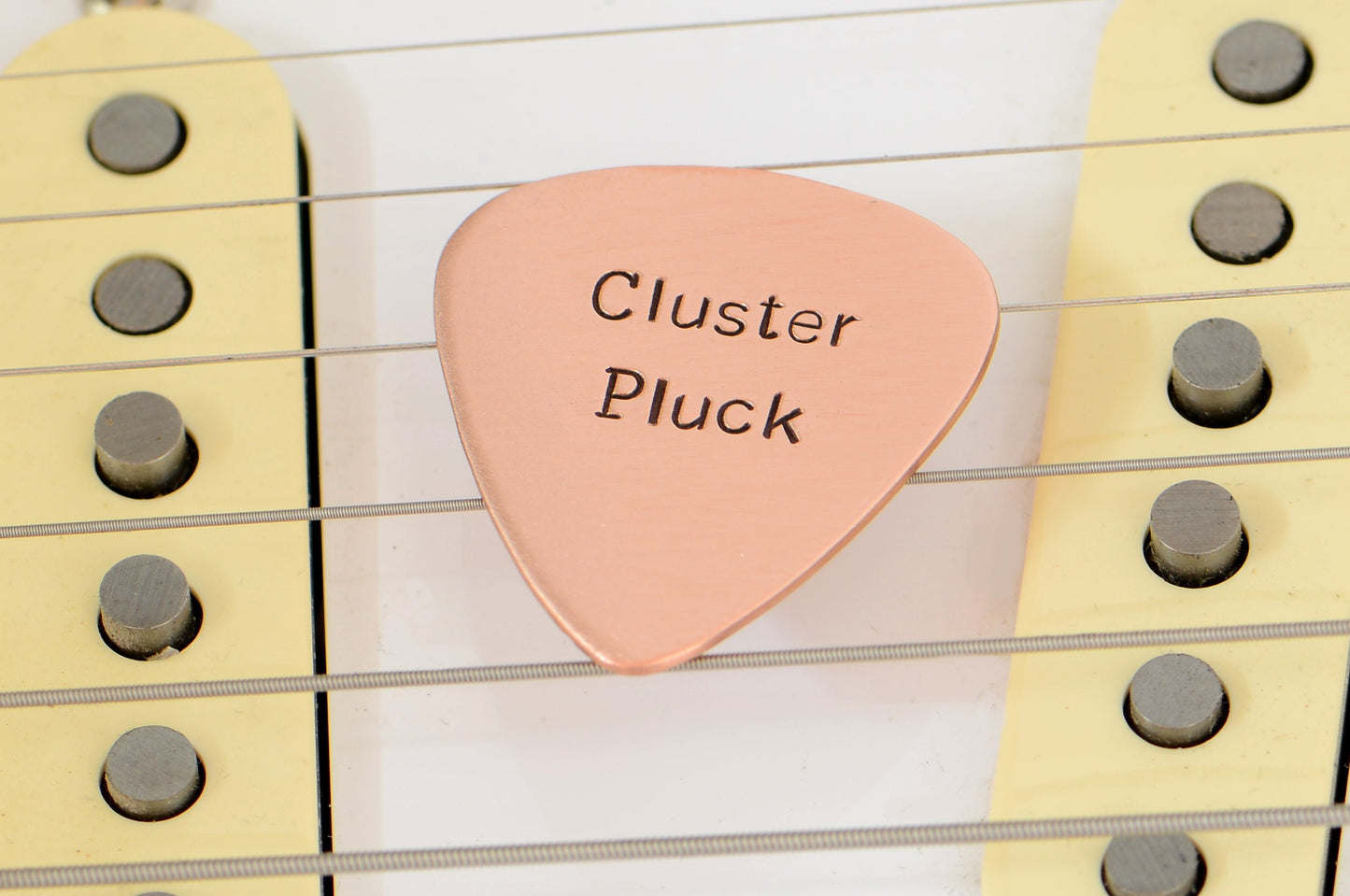 Cluster Pluck Guitar Pick for the Befuddled Guitarist in Copper