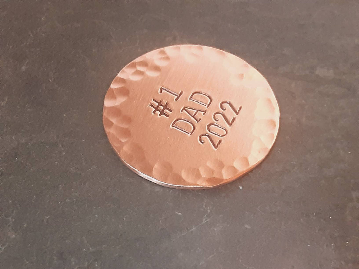 Copper golf ball marker for dad for fathers day - golf accessories for dad