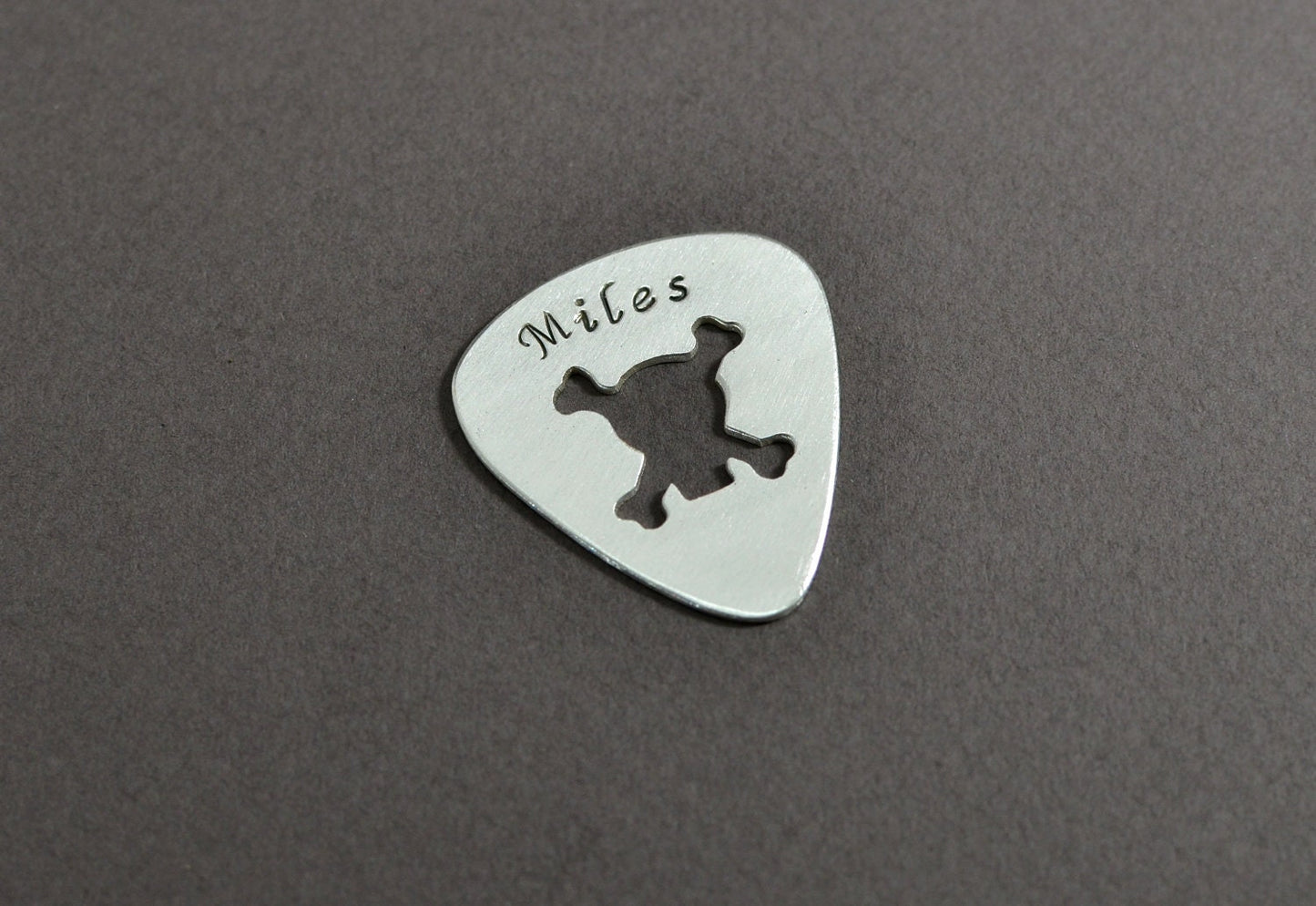 Sterling silver guitar pick with name or custom engraving